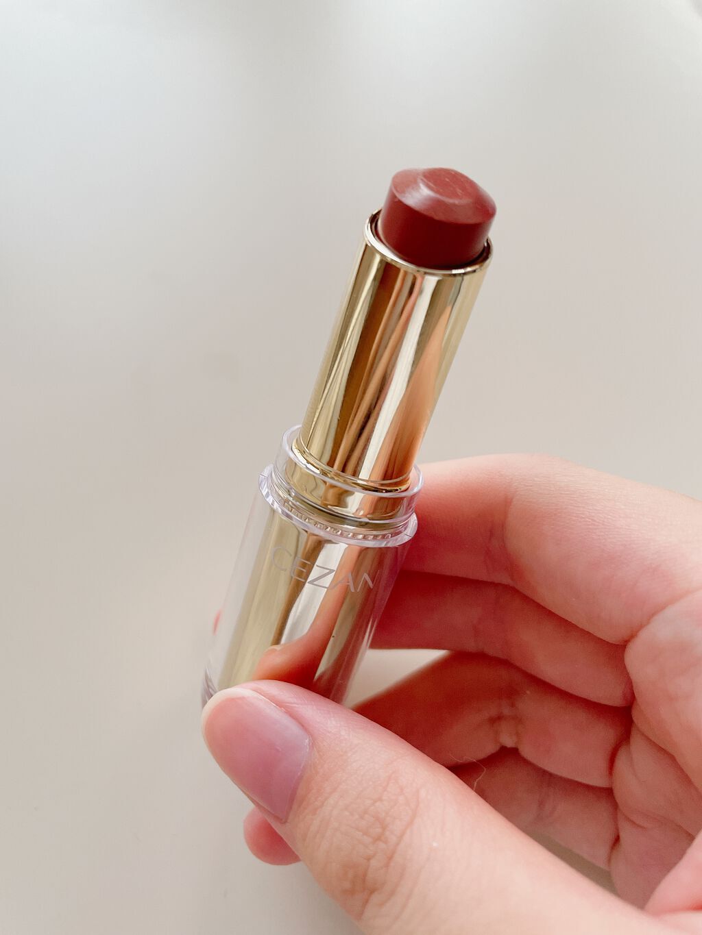 ラスティンググロスリップ/CEZANNE/口紅を使ったクチコミ（2枚目）