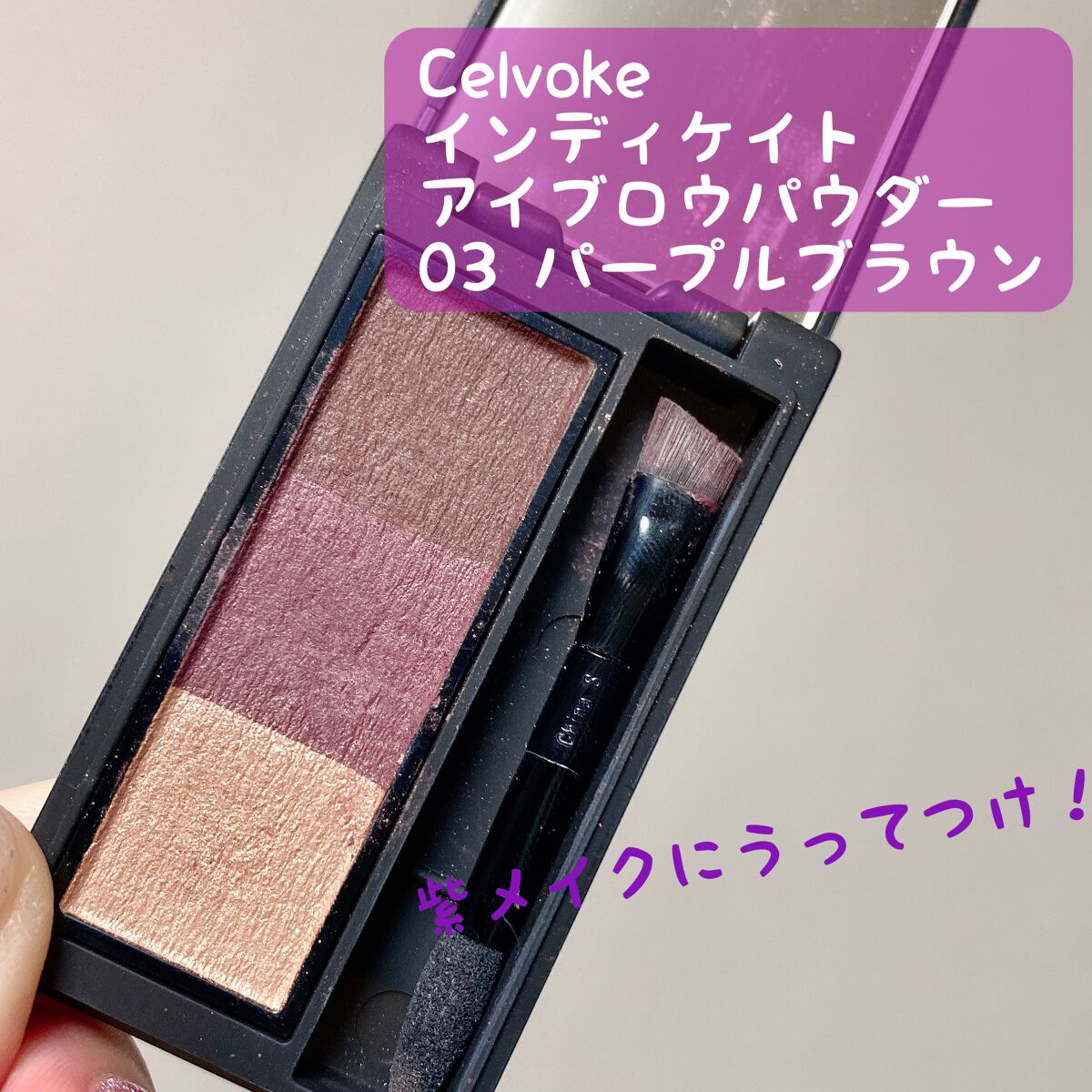 セルヴォーク インディケイトアイブロウパウダー 03 パープルブラウン/Celvoke/パウダーアイブロウを使ったクチコミ（1枚目）