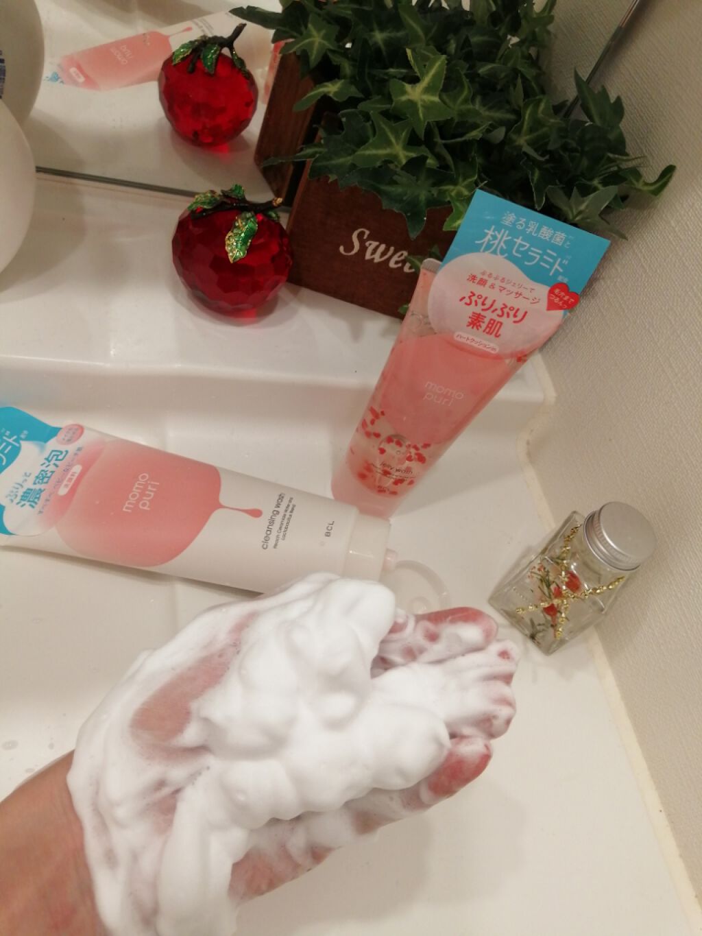 潤いクレンジング洗顔/ももぷり/洗顔フォームを使ったクチコミ(4枚目)
