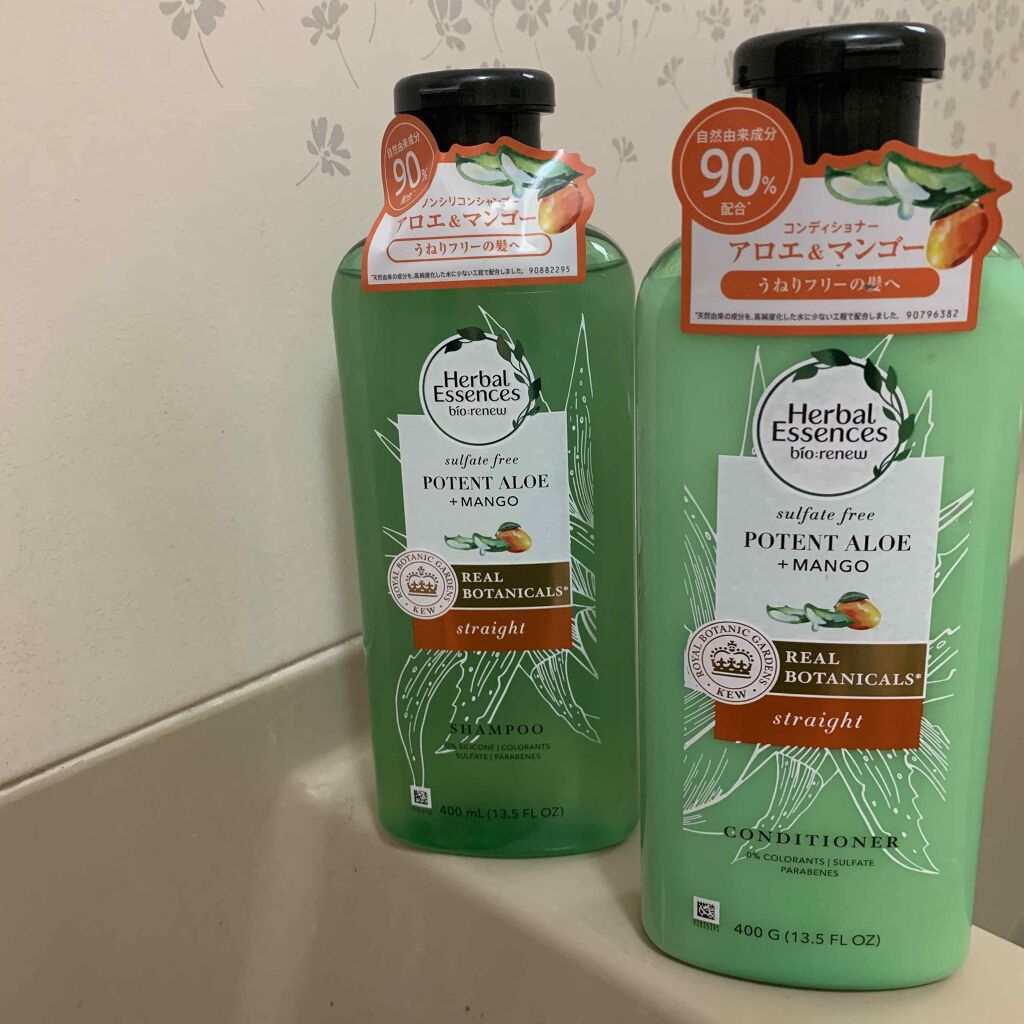 ビオリニュー アロエ&マンゴー シャンプー/コンディショナー/ハーバルエッセンス/市販シャンプーを使ったクチコミ(1枚目)