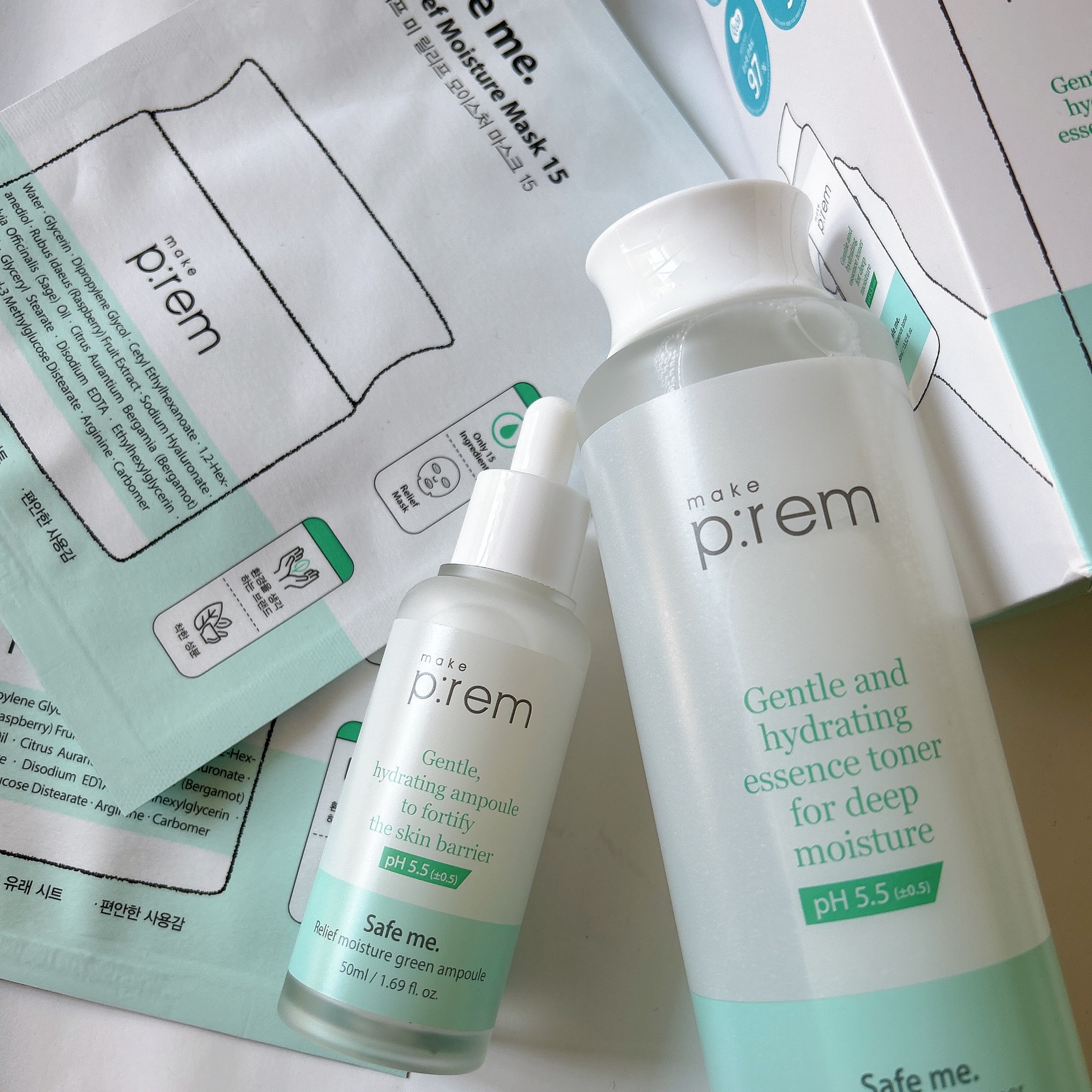 セーフミー リリーフモイスチャーグリーンアンプル /make prem/美容液を使ったクチコミ（1枚目）