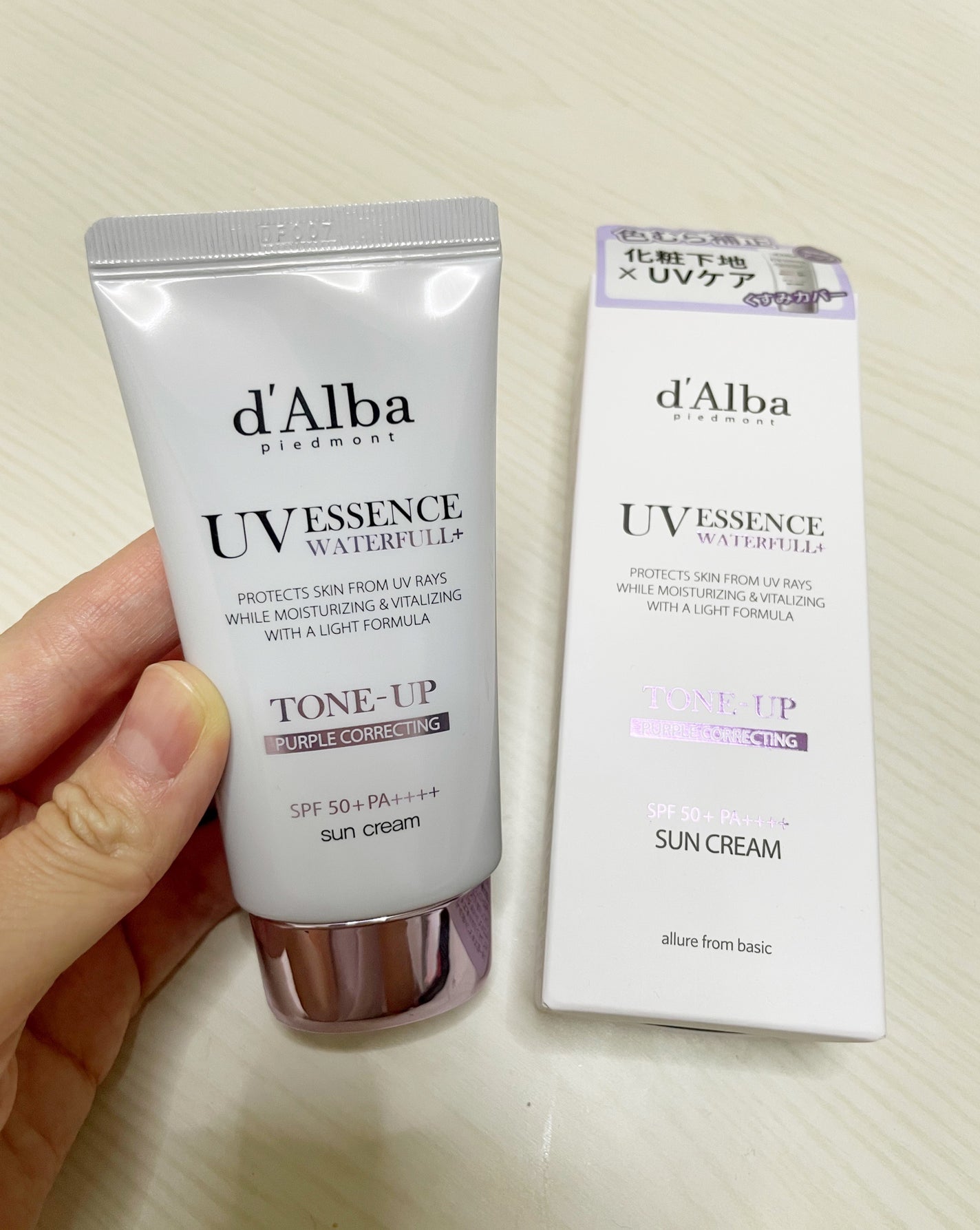 ダルバ ウォータフル トーンアップ サンクリーム(パープル)/ダルバ/日焼け止めクリームを使ったクチコミ(1枚目)