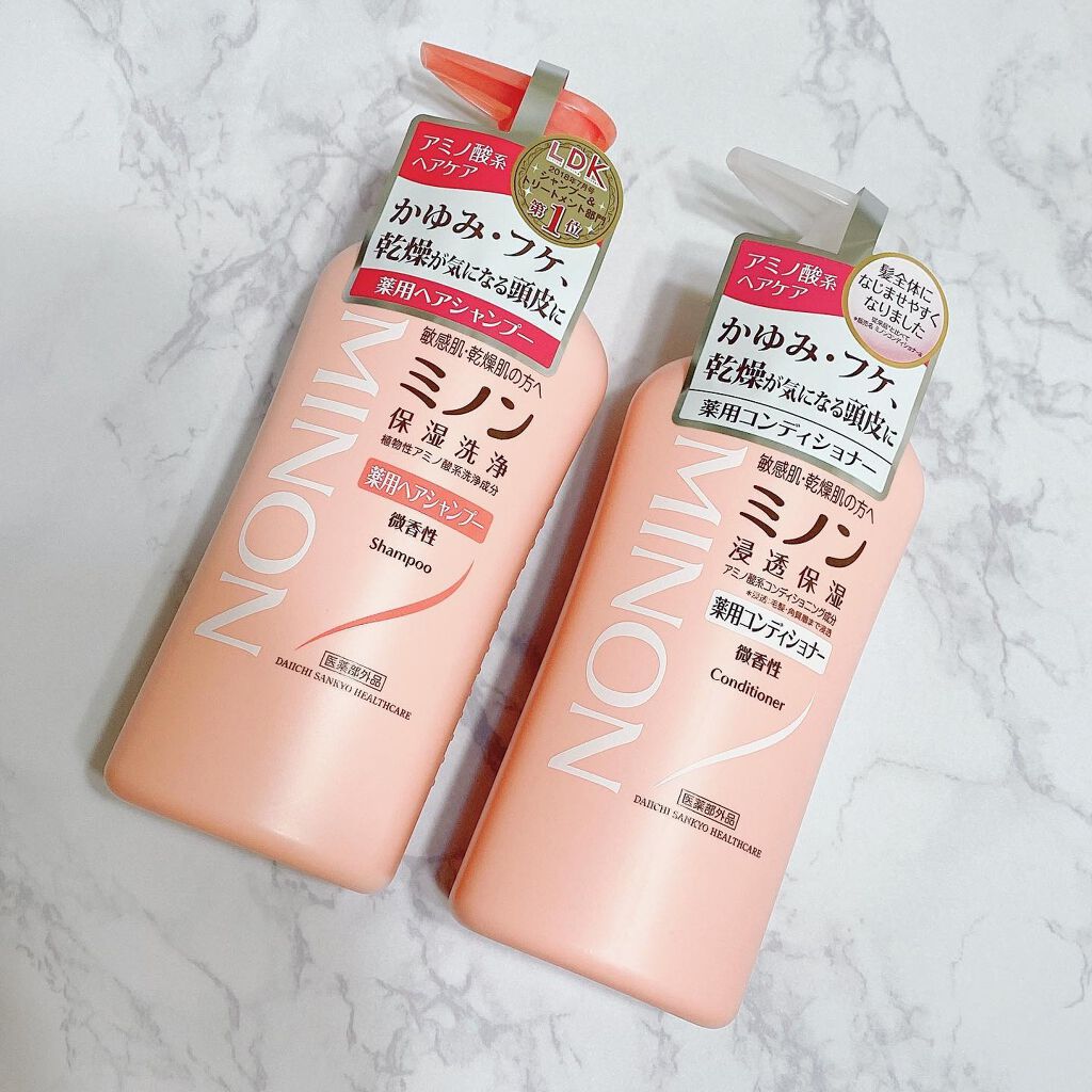 ミノン薬用ヘアシャンプー／薬用コンディショナー/ミノン/市販シャンプーを使ったクチコミ（1枚目）