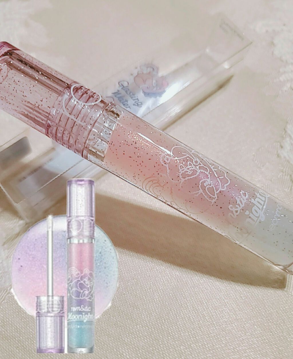 ネオンムーン グラスティングウォーターグロス/rom&nd/リップグロスを使ったクチコミ(2枚目)