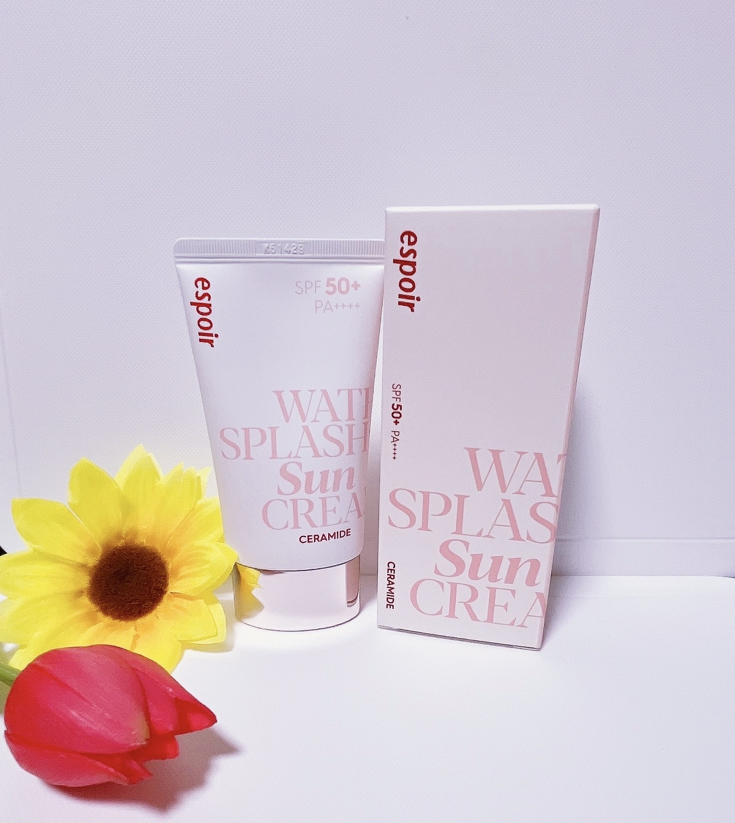 espoir ウォータースプラッシュサンクリーム セラミドのクチコミ「espoirウォータースプラッシュサンクリーム セラミド60ml #提供 


セラミドNPと.....」（2枚目）