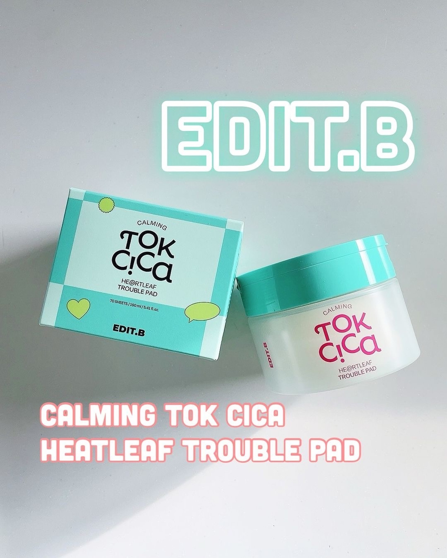 EDIT.B カーミングトックシカドクダミトラブルパッドのクチコミ「EDIT.B
カーミングトックシカドクダミトラブルパッド♡

肌悩みの原因を集中ケア！
刺激を.....」（1枚目）