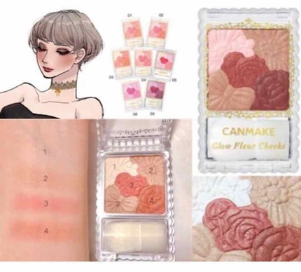 グロウフルールチークス/キャンメイク/パウダーチークを使ったクチコミ(1枚目)