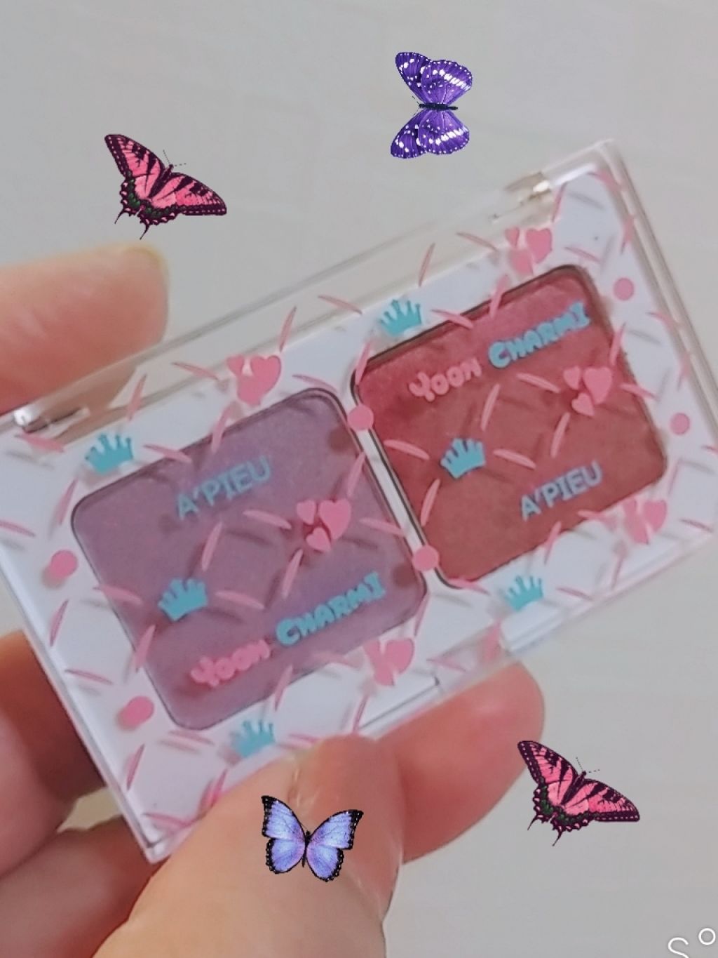 A’pieu TO YOUR SHADOWのクチコミ「　パープルシャドー探してて
可愛い💠のが　ネットで　500円だったので
買ってみました
韓国コ.....」（1枚目）