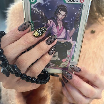 Iuna. Mizuki on LIPS 「.こちらのデザインお時間いただく為ご予約時にお伝えください🖤✨..」(1枚目)