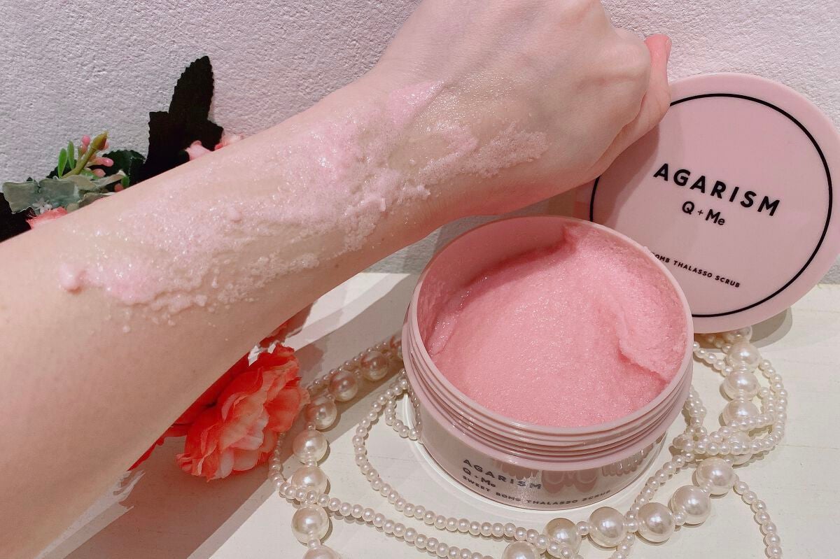 Q+Me スウィート ボム タラソ スクラブ/AGARISM/バスト・ヒップケアを使ったクチコミ(3枚目)