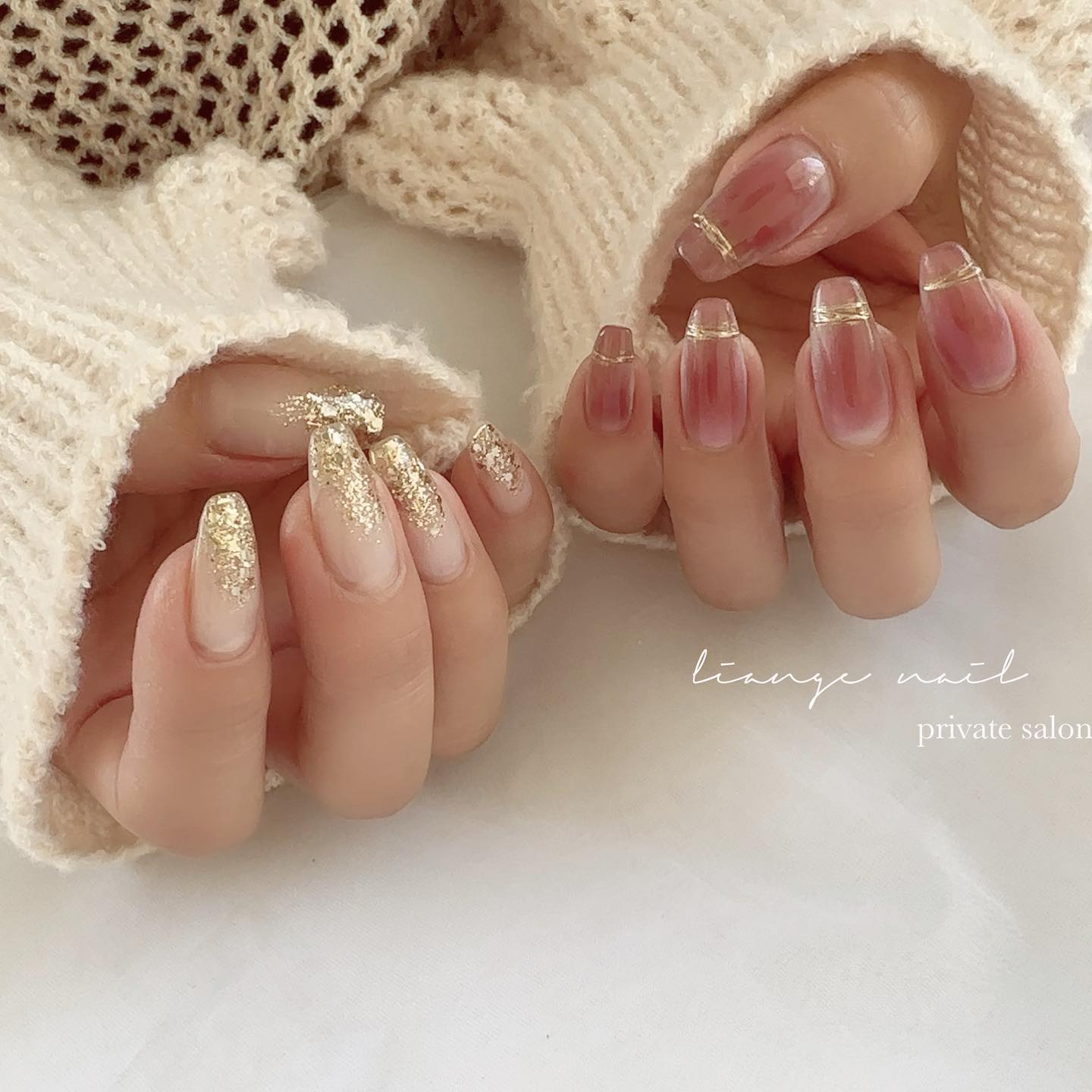 #ネイル,#大人ニュアンスネイル,#ニュアンスネイル,#ジェルネイル,#アシメネイルのネイルデザイン