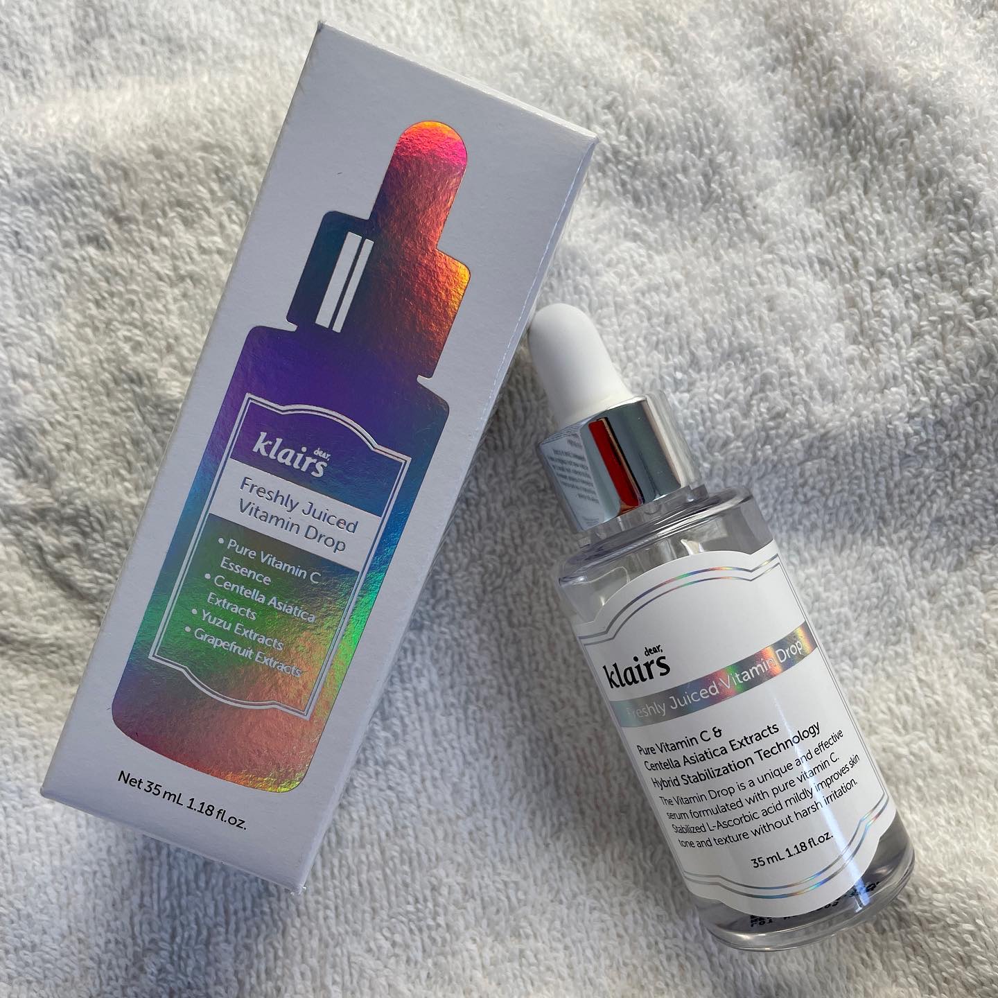 フレッシュリージュースドビタミンドロップ(35ml)/Klairs/美容液を使ったクチコミ（1枚目）
