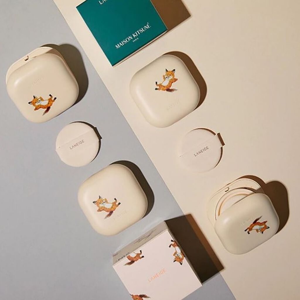 メゾンキツネ コラボ ネオクッション/LANEIGE/クッションファンデーションを使ったクチコミ（2枚目）