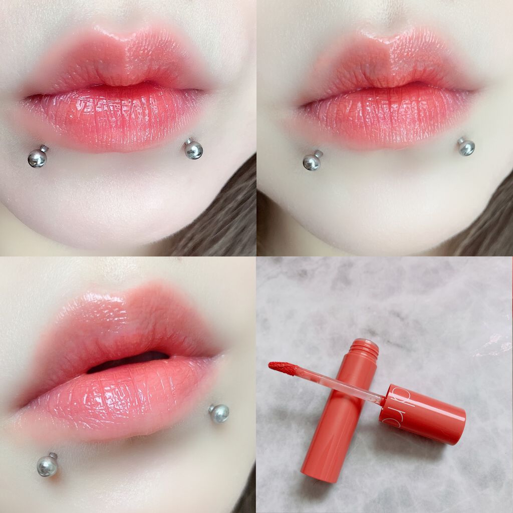 ジューシーラスティングティント/rom&nd/リップティントを使ったクチコミ(4枚目)