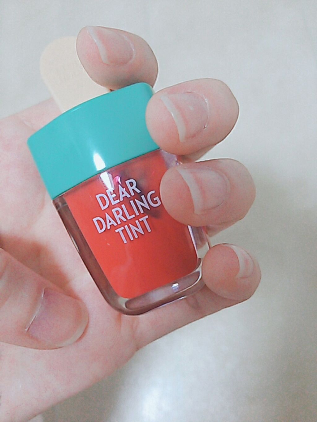 ディアダーリン ウォータージェルティント （アイスティント）/ETUDE/口紅を使ったクチコミ（1枚目）