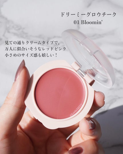 ドリーミーグロウチーク  01  ブルーミン/upink/ジェル・クリームチークを使ったクチコミ(3枚目)