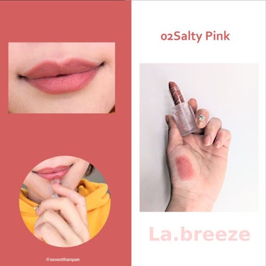 ゲットベターベルベットリップスティック 02 salty pink/La.breeze/口紅を使ったクチコミ（3枚目）