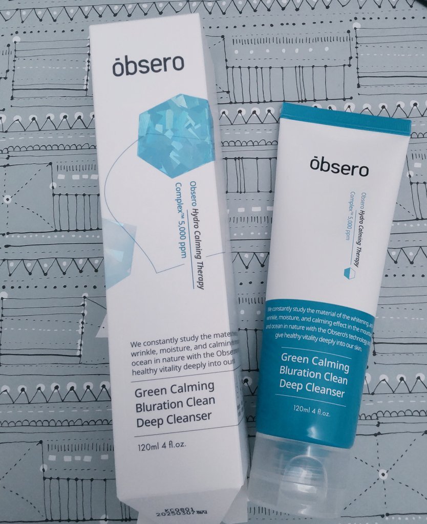 グリーンカーミングブルーレーションクリーンディープクレンザー/obsero/洗顔フォームを使ったクチコミ（1枚目）