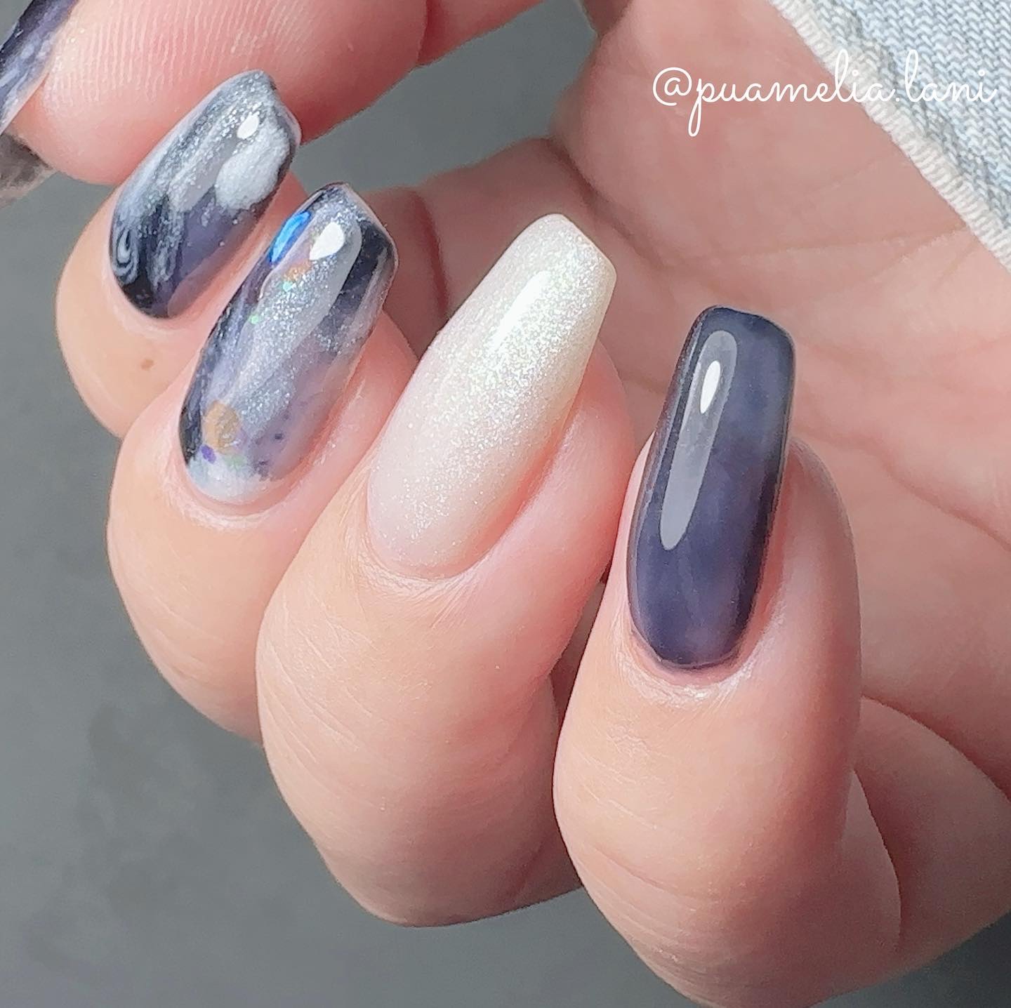 チャームスティックジェル #50 クリアネイビー/OMD/オールインワンネイルを使ったクチコミ（1枚目）