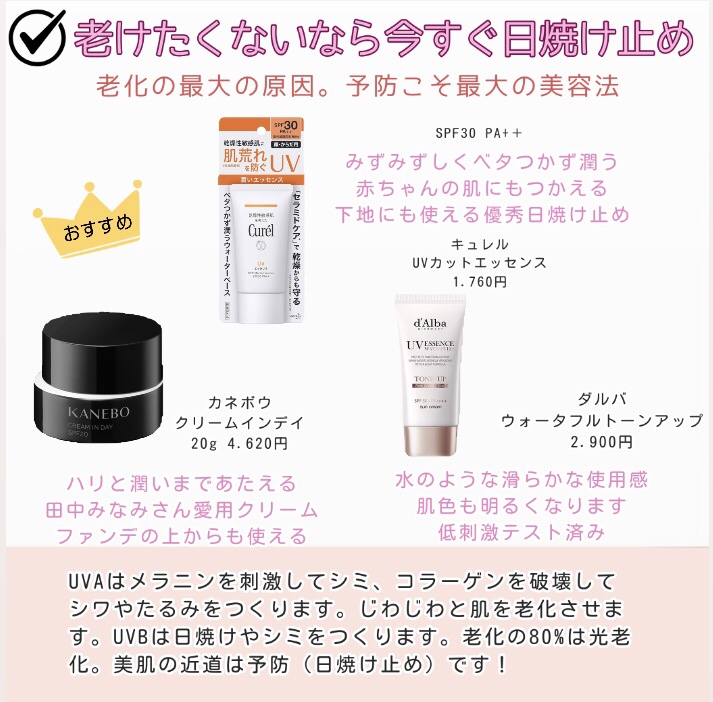 おすすめの日焼け止め下地です👀

#下地　#日焼け止め　#UV #美肌　#予防美容　#シミ
#シワ　#たるみ　#キュレル　#クリームインデイ