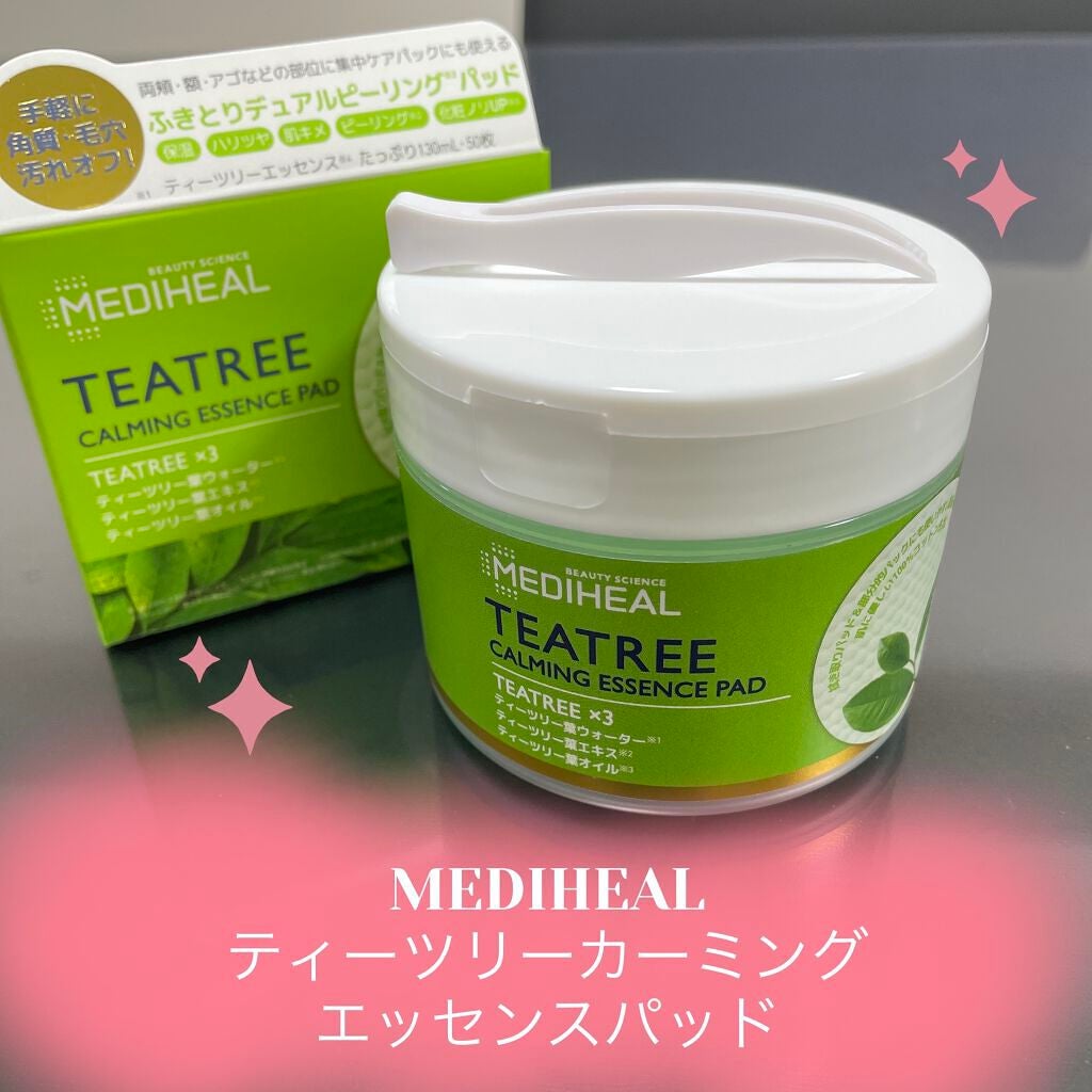 ティーツリーカーミングエッセンスパッド/MEDIHEAL/トナーパッドを使ったクチコミ(1枚目)