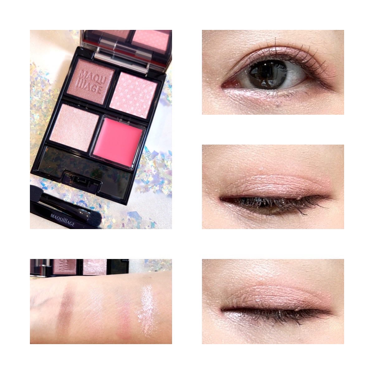 ドラマティックアイカラー (パウダー)/(クリーム)/マキアージュ/アイシャドウパレットを使ったクチコミ（2枚目）