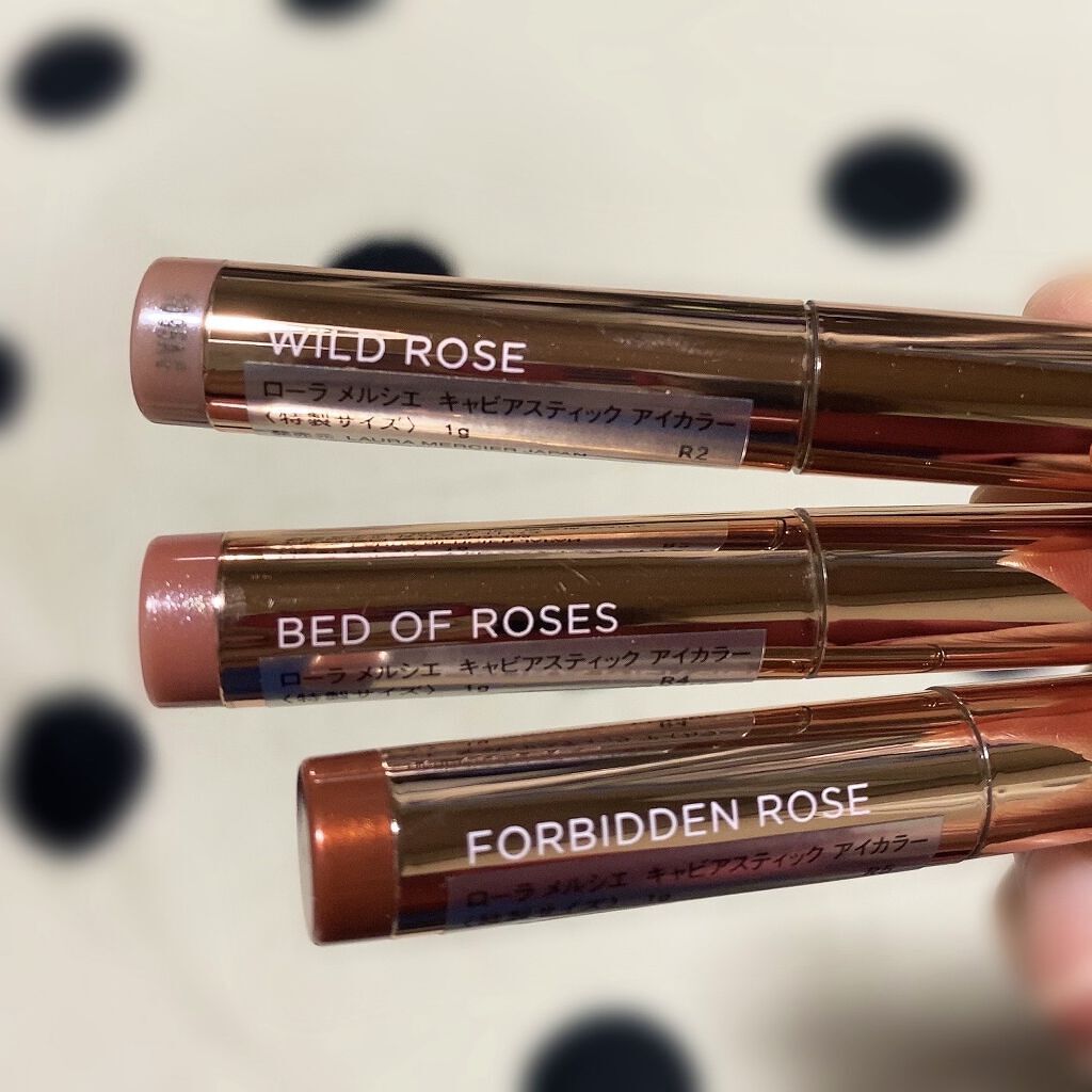 ローズグロウ リフレクションズ キャビアスティック トリオ/ローラ メルシエ/スティックアイシャドウを使ったクチコミ（2枚目）