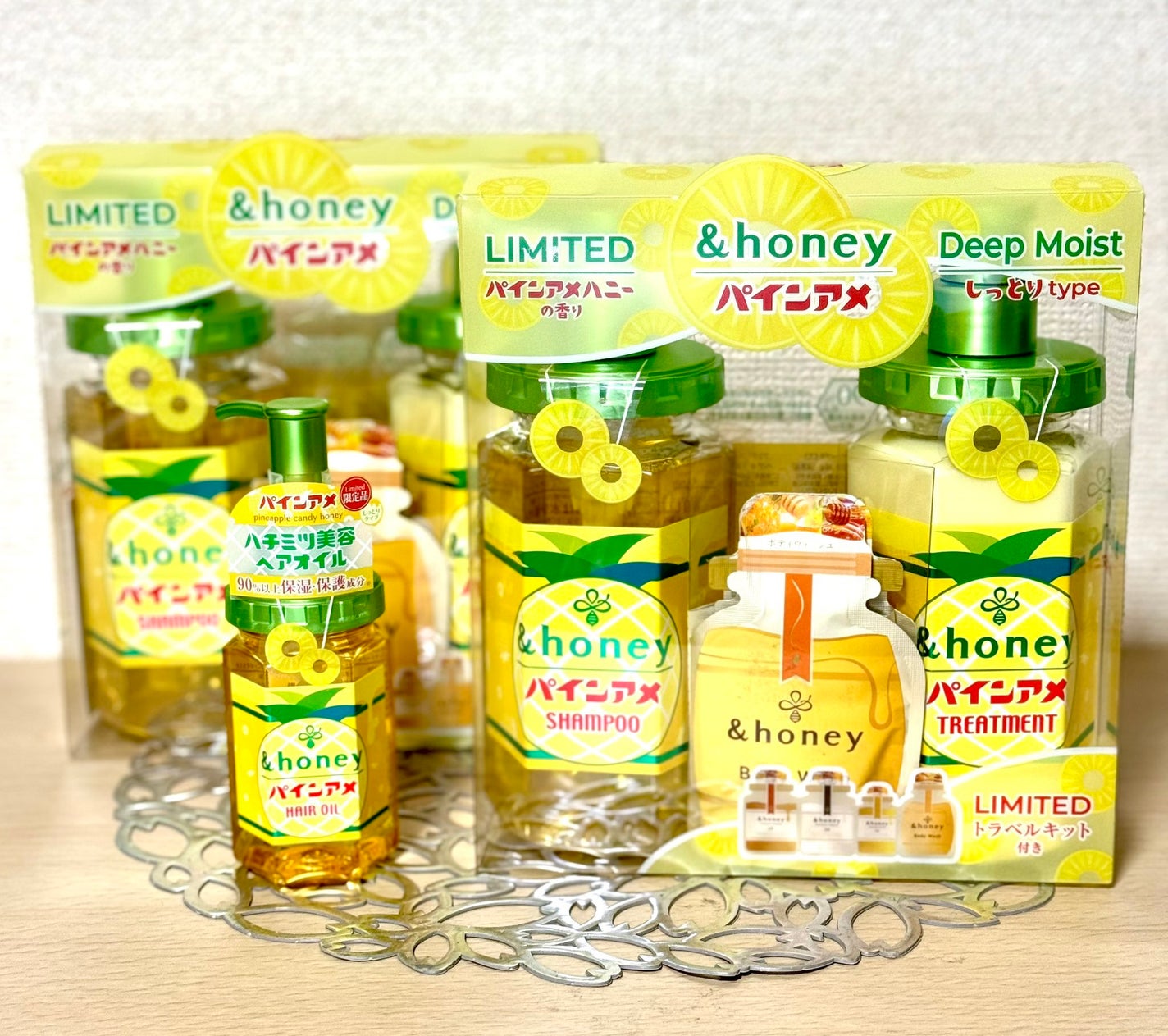 アンドハニー ディープモイスト パインアメ 限定ペアセット/&honey/市販シャンプーを使ったクチコミ(1枚目)