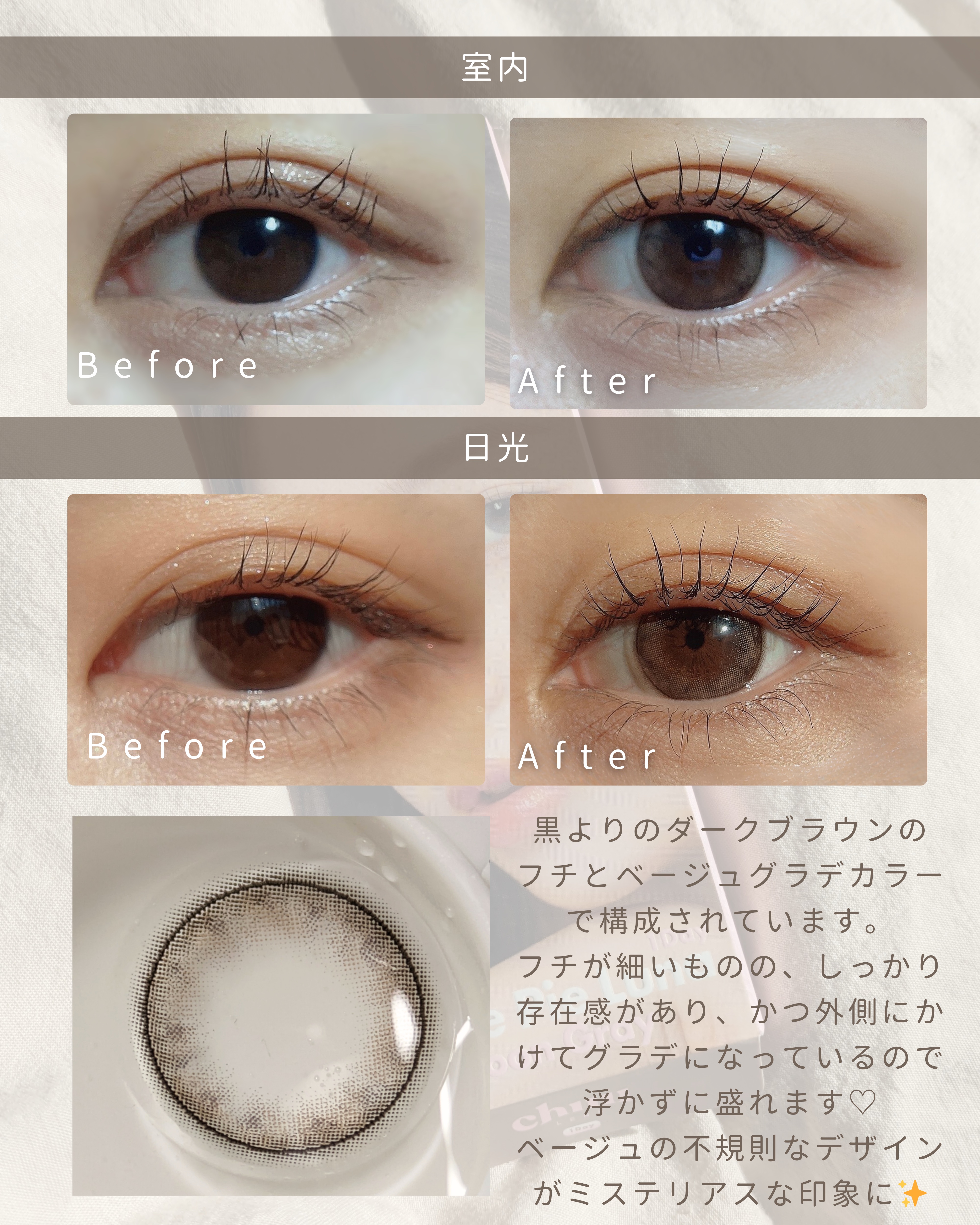 miium 1day シェルラッコ/miium/ワンデー（１DAY）カラコンを使ったクチコミ（3枚目）