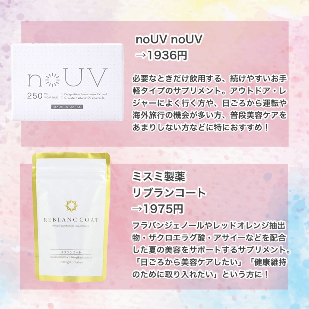飲む日焼け止めnoUV(ノーブ)/noUV/美容サプリメントを使ったクチコミ(4枚目)