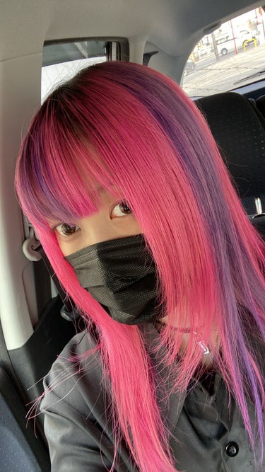 ヘアカラークリーム ホットホットピンク Hot Hot Pink/マニックパニック/ヘアカラーを使ったクチコミ（3枚目）