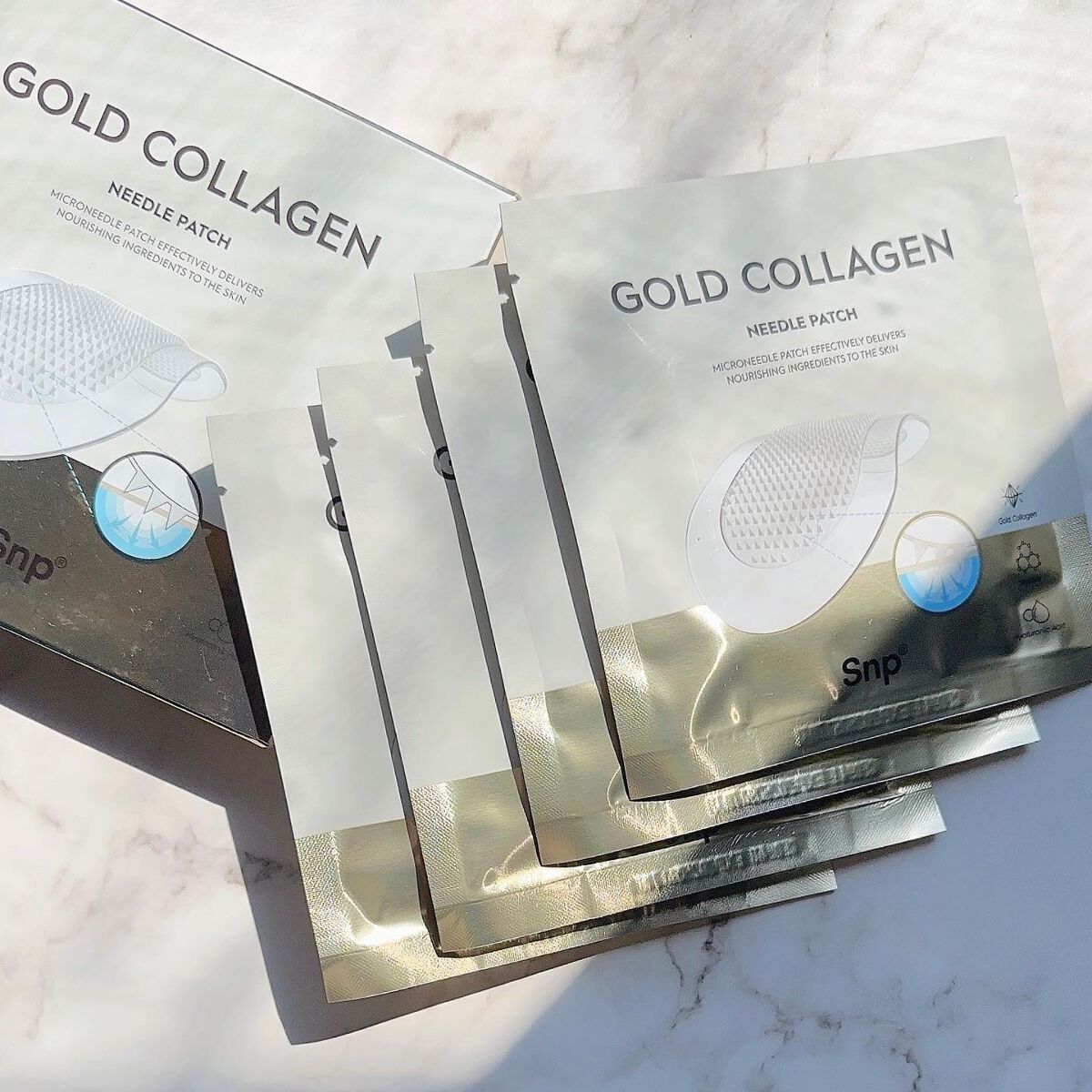 ゴールドコラーゲンニードルパッチ/SNP/アイケア・アイクリームを使ったクチコミ（1枚目）