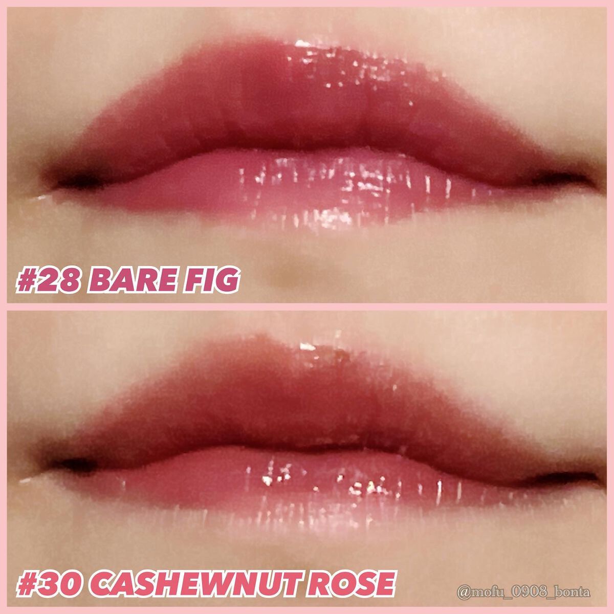 ジューシーラスティングティント 28 ベアフィグ(BARE FIG)/rom&nd/リップティントを使ったクチコミ（3枚目）