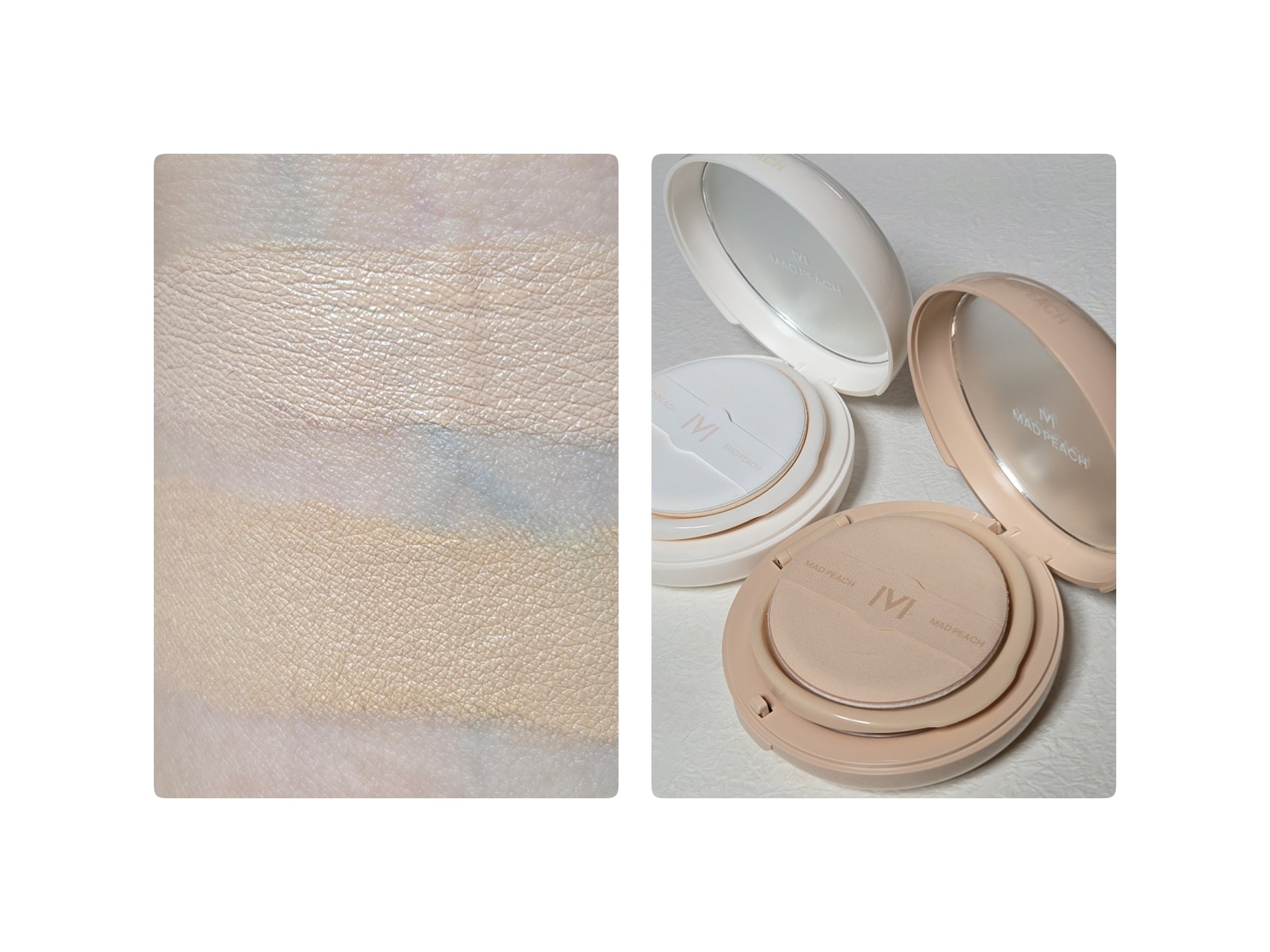 グレーズドグロークッション/MAD PEACH/クッションファンデーションを使ったクチコミ（2枚目）