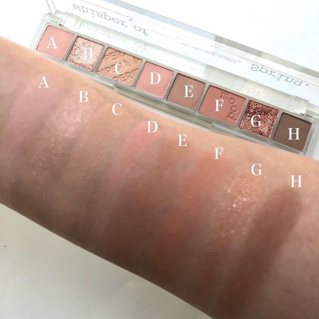 オール テイク ムード パレット(24AD) 【旧】05 WHISPER OF MILKY SPRING/PERIPERA/アイシャドウパレットを使ったクチコミ（3枚目）