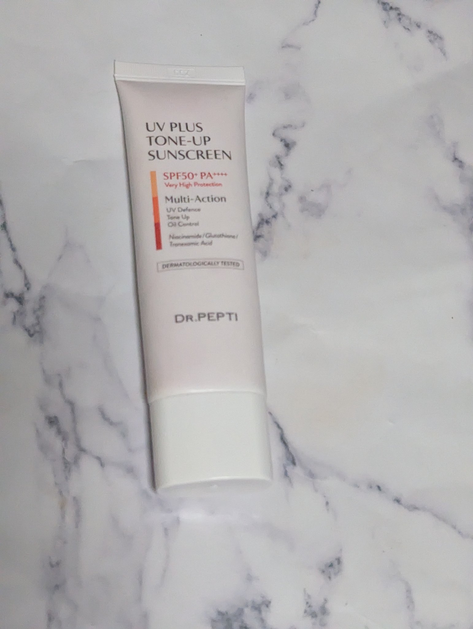UVプラス トーンアップサンスクリーン/DR.PEPTI/日焼け止めミルクを使ったクチコミ（2枚目）