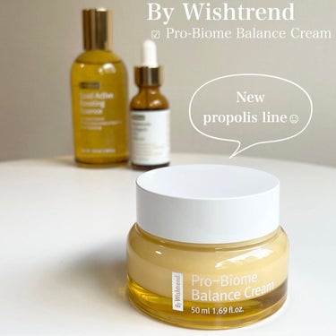 人気のプロポリスラインから待望のクリームが新発売💛

☑︎By Wishtrend
Pro-Biome Balance Cream 50ml
(通称：プロポリスクリーム）

By wishtrendのプ