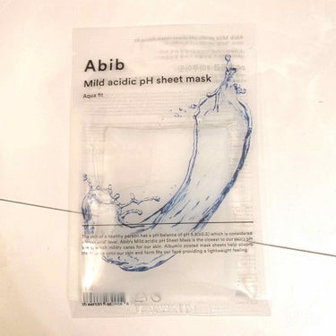 韓国人の同僚から頂いたシートマスク、
Abib Mild acidic pH sheet mask。
現在この利用回数は３回目です。

英語の説明を読むと、人間の皮膚はpHが5.5（プラマイ0.5）でそ
