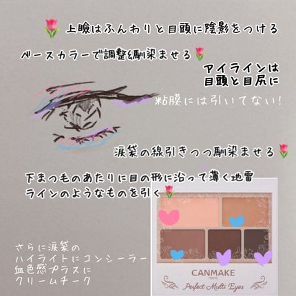 パーフェクトマルチアイズ/キャンメイク/アイシャドウパレットを使ったクチコミ(4枚目)