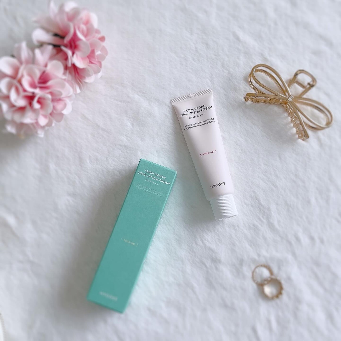 フレッシュヴィーガントーンアップサンクリーム/HYGGEE/日焼け止めクリームを使ったクチコミ(5枚目)