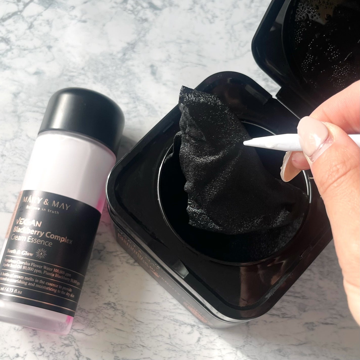 プレミアムイデベノンブラックベリーコンプレックスアンプルマスク/MARY&MAY/シートマスク・パックを使ったクチコミ(6枚目)