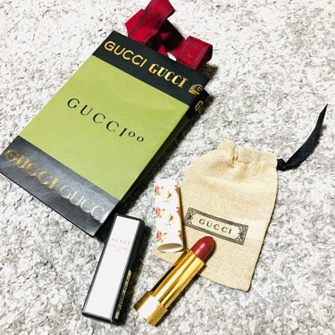 グッチ ルージュ ア レーヴル ヴォワル/GUCCI/口紅を使ったクチコミ（1枚目）