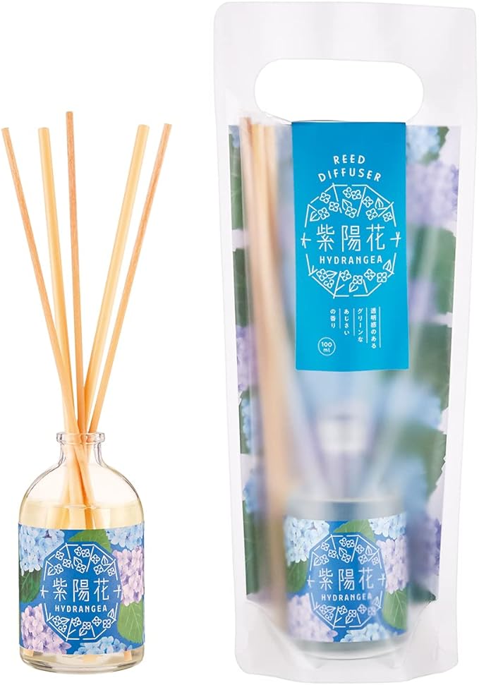 ゆるりと ゆるりと 紫陽花 リードディフューザー 雨色あじさい