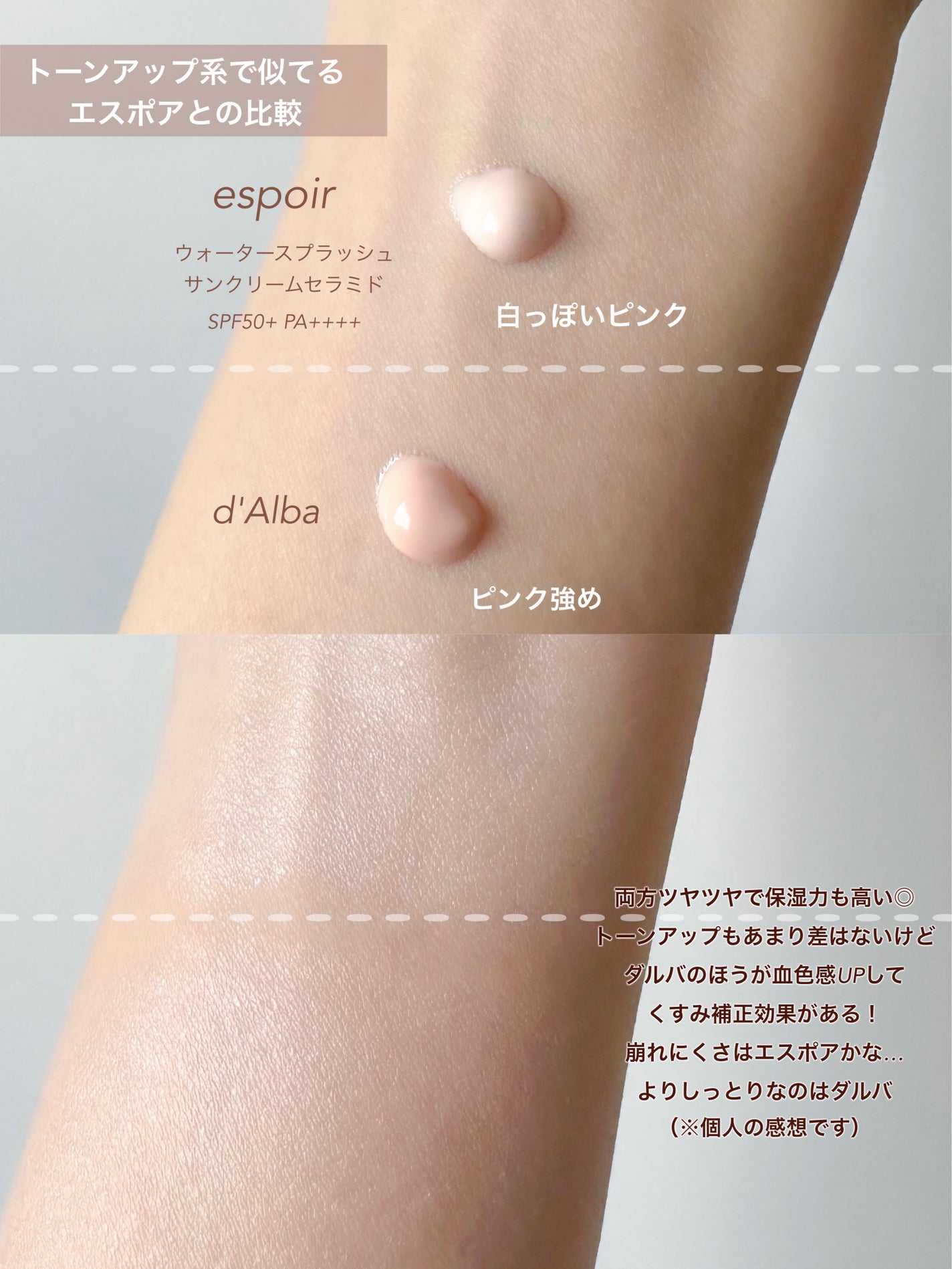ウォータフルトーンアップサンクリーム/ダルバ/日焼け止めクリームを使ったクチコミ(4枚目)