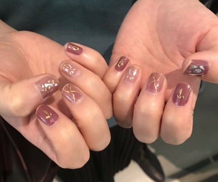 ネイルシール/Qoo10/ネイルシールを使ったクチコミ(1枚目)