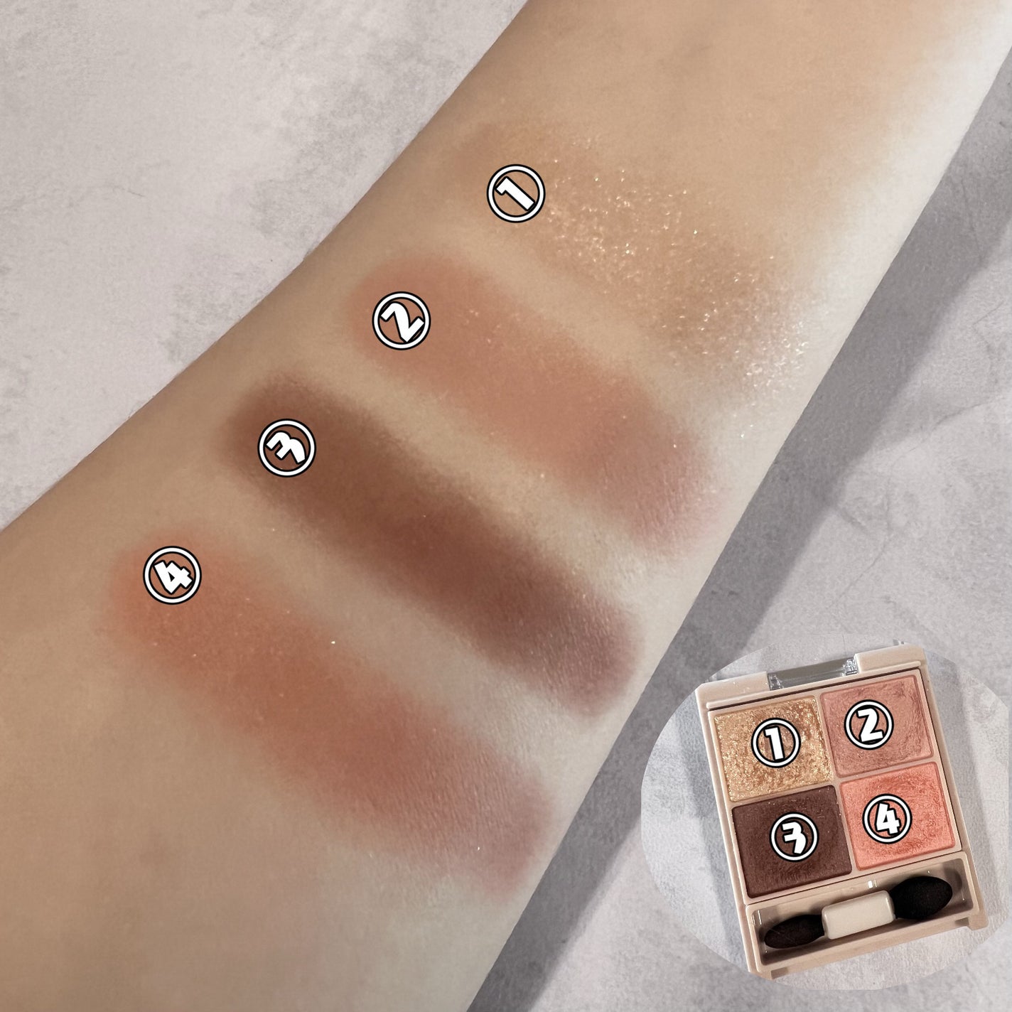 シルキースフレアイズ(マットタイプ)/キャンメイク/アイシャドウパレットを使ったクチコミ(2枚目)