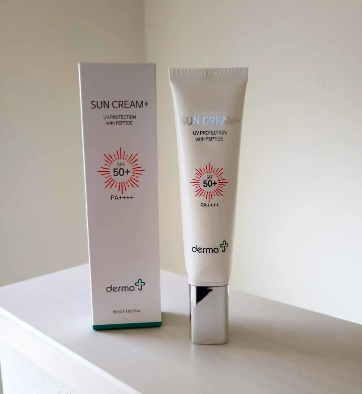 サンクリーム+/ DermaJ/日焼け止めクリームを使ったクチコミ(1枚目)