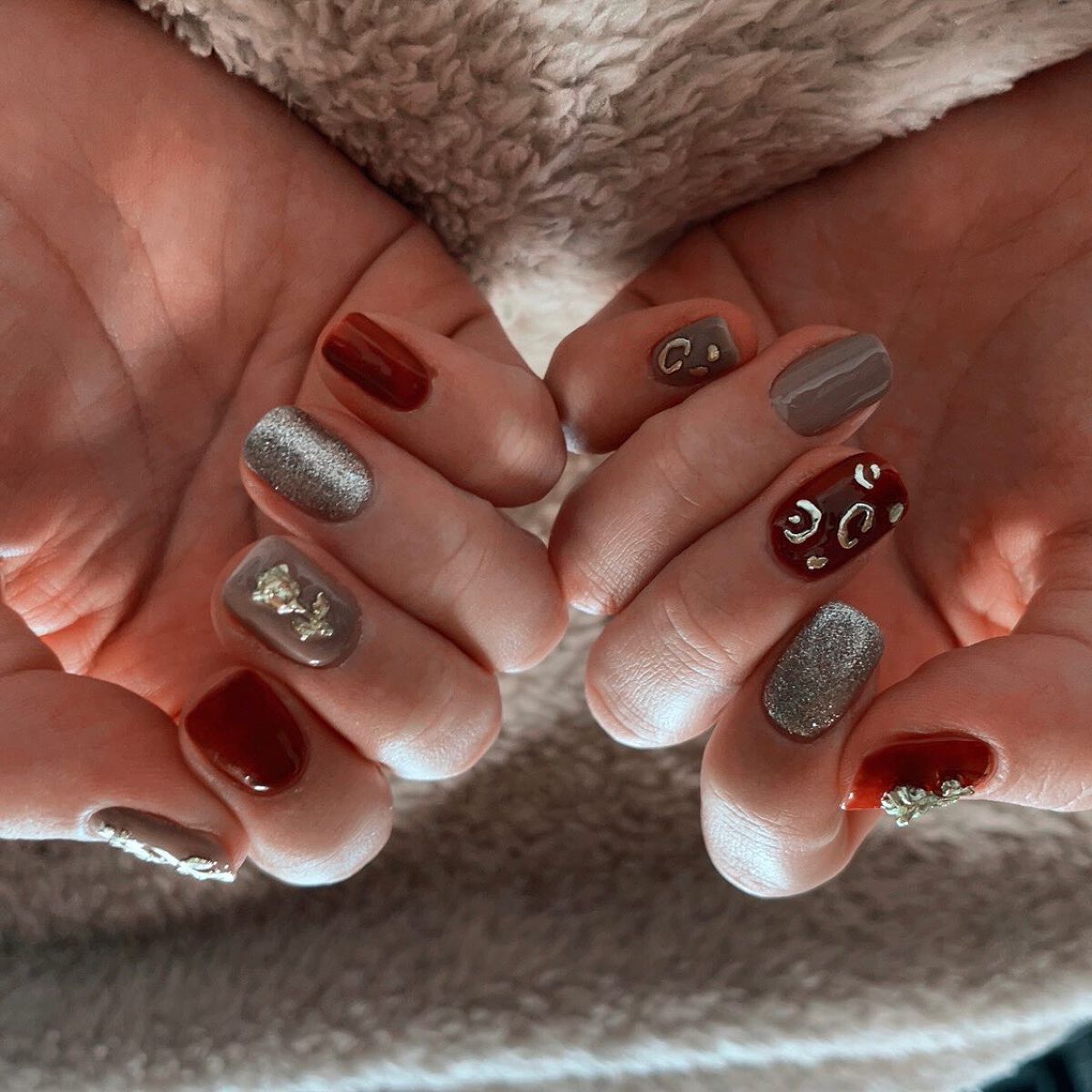 #セルフネイル,#クリスマスネイル,#冬ネイルのネイルデザイン