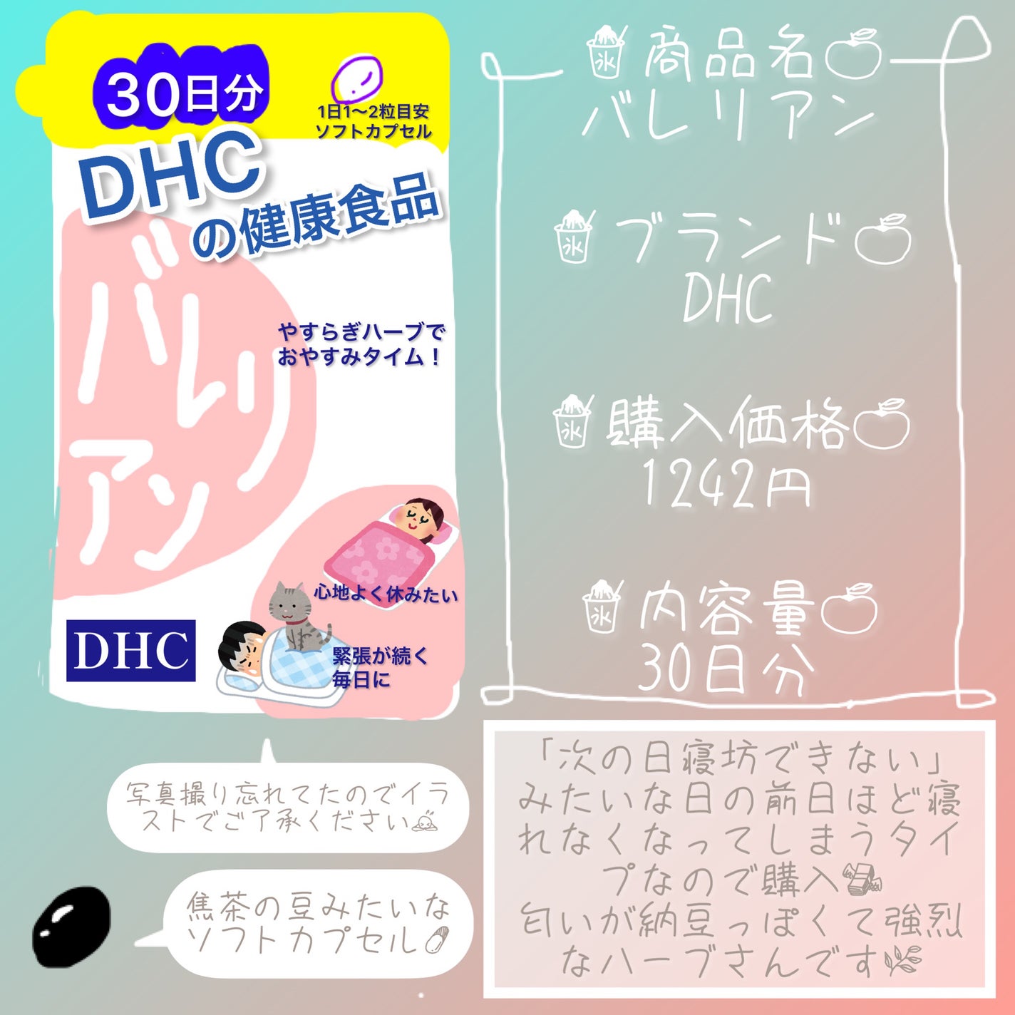 バレリアン/DHC/健康サプリメントを使ったクチコミ(4枚目)