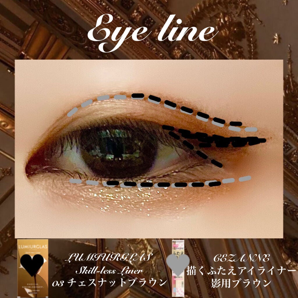 描くふたえアイライナー/CEZANNE/リキッドアイライナーを使ったクチコミ(3枚目)